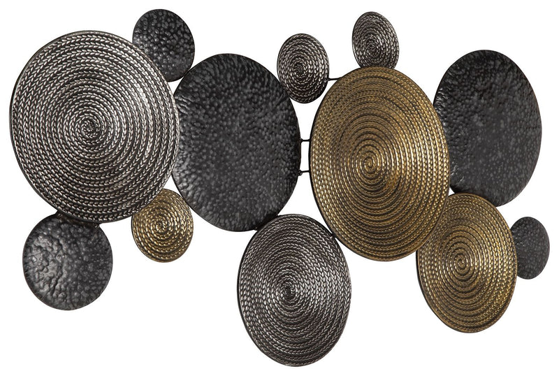 Emsley - Metallic / Black / Gray - Wall Decor.