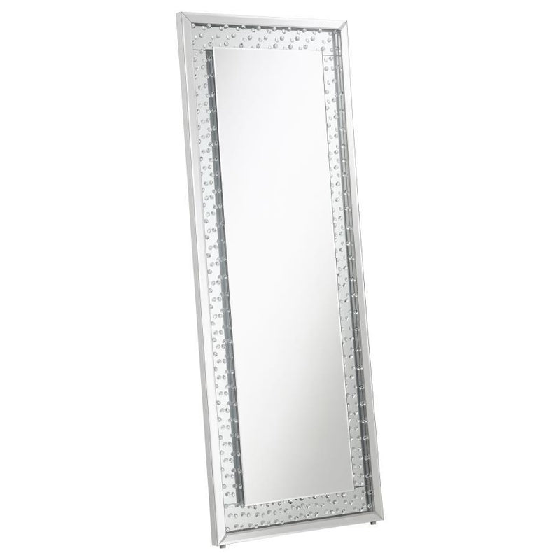 Yves - Acrylic Crystal Inlay Floor Mirror.