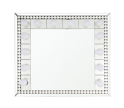 Farai - Wall Decor - Mirrored & Faux Crystal Diamonds - 28" - Grand Furniture GA