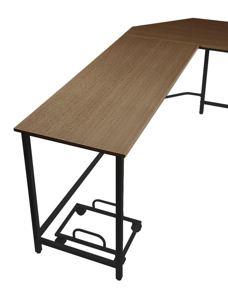 Acme - Dazenus - Computer Desk, Black Finish - Of00042 - Black & Oak Finish - Grand Furniture GA