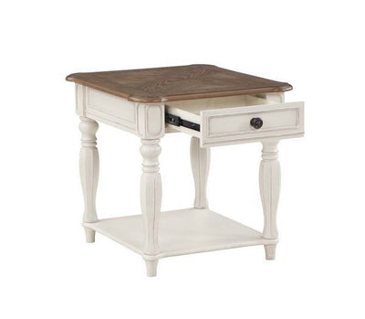 Florian - End Table - Oak & Antique White Finish - Grand Furniture GA