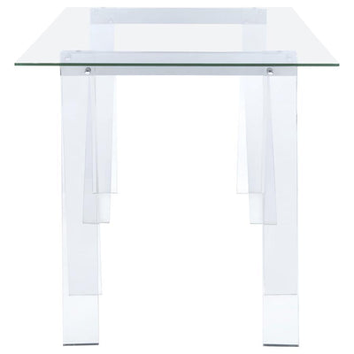 Amaturo - Writing Desk With Glass Top - Clear - Grand Furniture GA