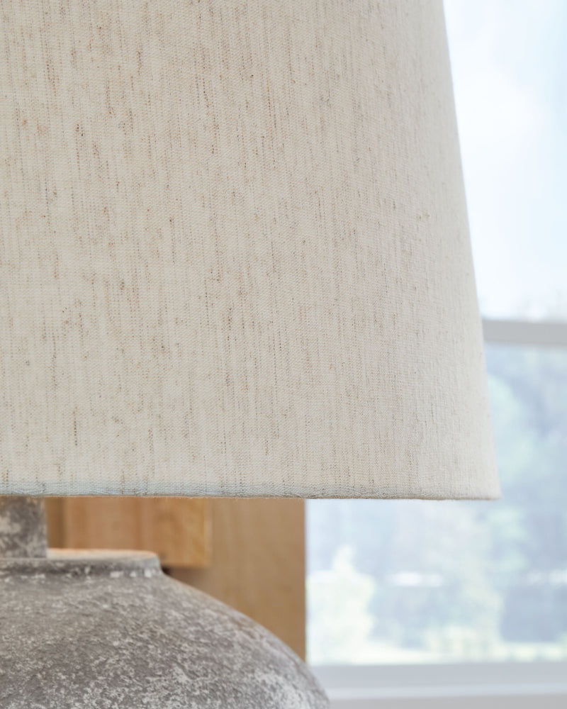 Dreward - Distressed Gray - Paper Table Lamp.