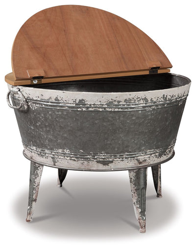 Shellmond - Metallic / Brown / Beige - Accent Cocktail Table.