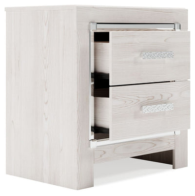 Altyra - White - Two Drawer Night Stand.