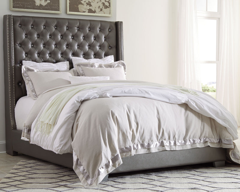 Coralayne - Gray - King/Cal King Uph Headboard.