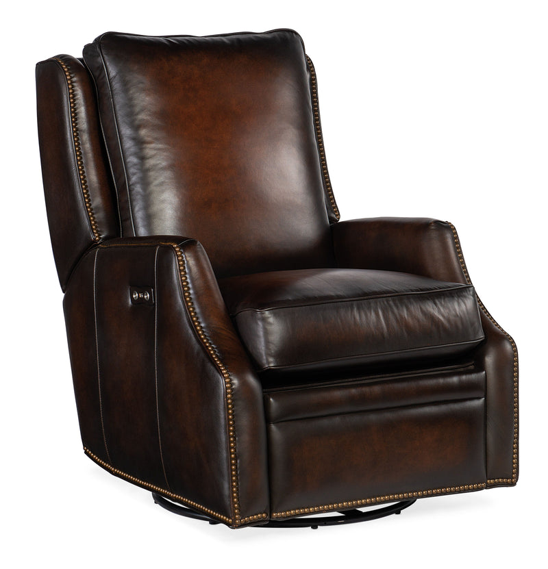 Kerley - Power Swivel Glider Recliner - Dark Brown