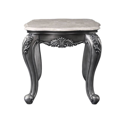 Ariadne - End Table - Marble & Platinum - Grand Furniture GA