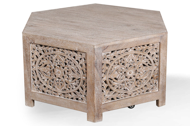 Crossings Eden - Hexagonal Cocktail Table - Toasted Tumbleweed