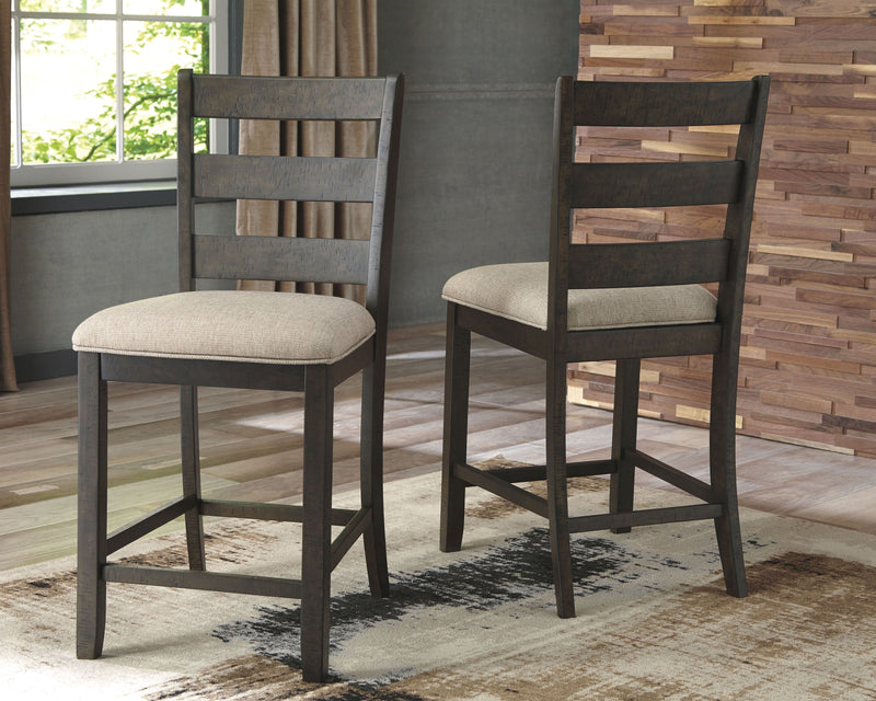 Rokane - Light Brown - Upholstered Barstool (Set of 2).