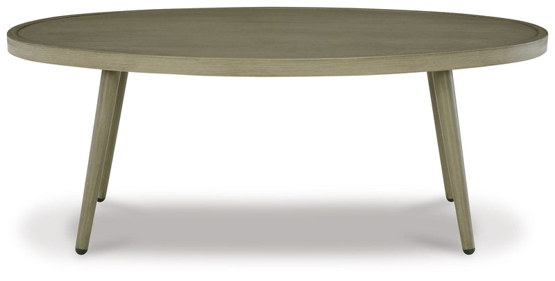 Swiss Valley - Beige - Oval Cocktail Table.