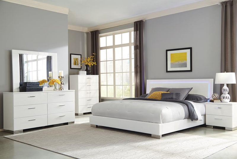 Felicity - Panel Bed with LED Lighting - Grand Furniture GA