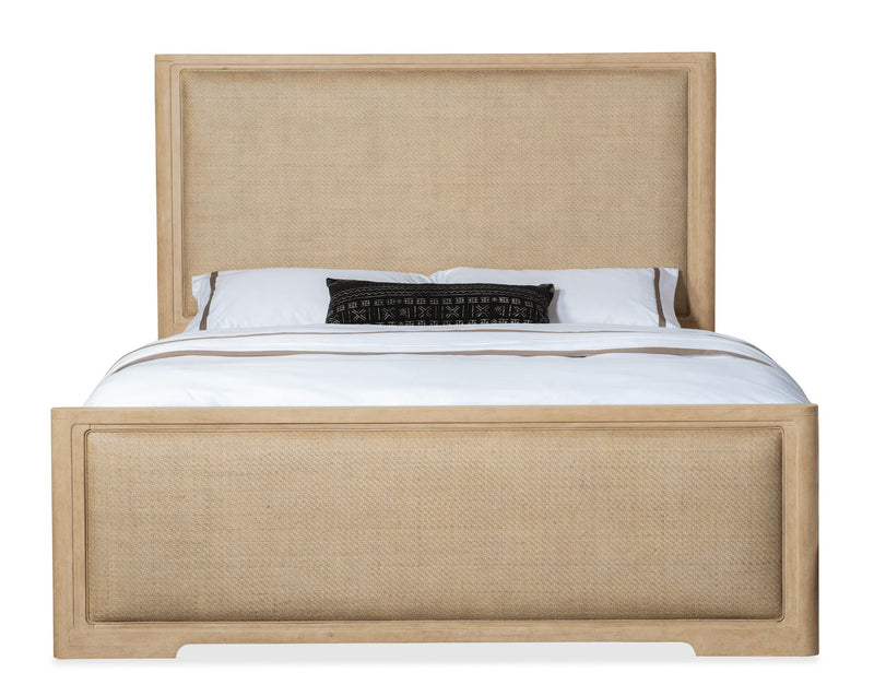 Retreat - California King Cane Panel Bed - Beige