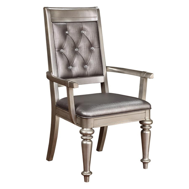 Bling Game - Open Back Arm Chairs (Set of 2) - Metallic.