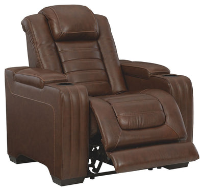 Backtrack - Chocolate - Pwr Recliner/Adj Headrest.