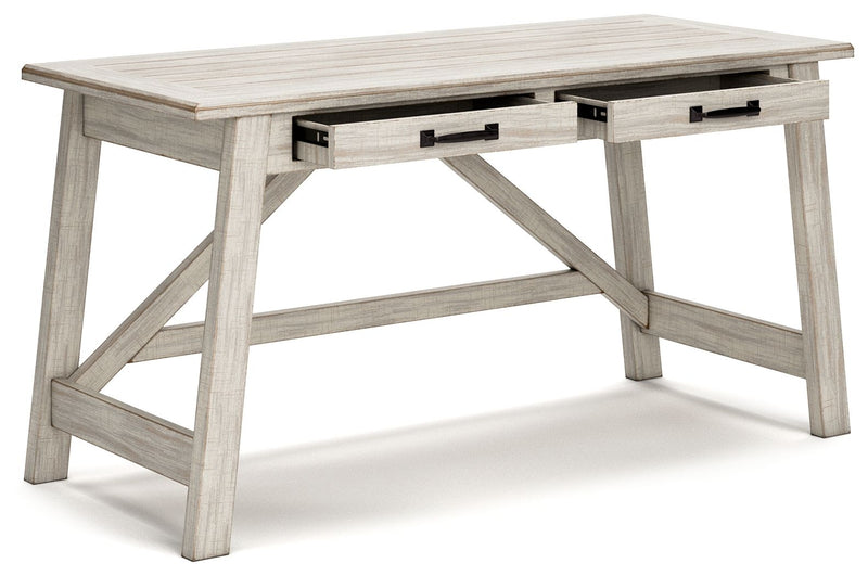 Carynhurst - Whitewash - Home Office Large Leg Desk.