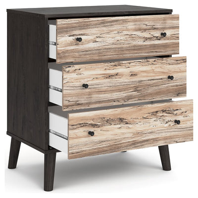 Lannover - Brown / Beige - Three Drawer Chest