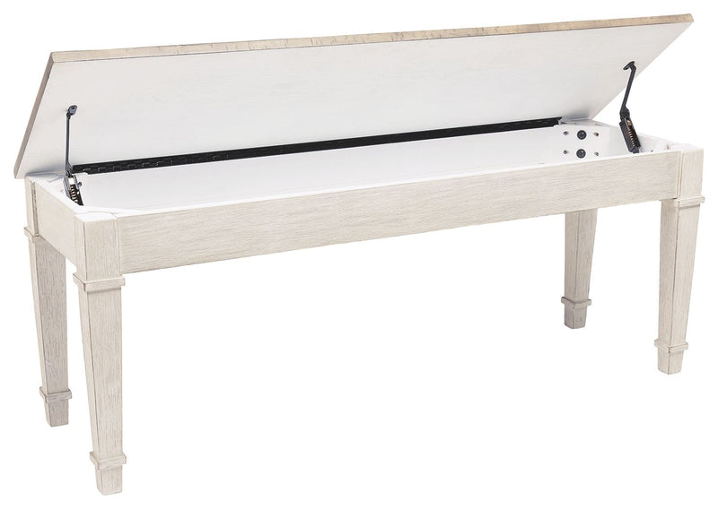 Skempton - White - Storage Bench.