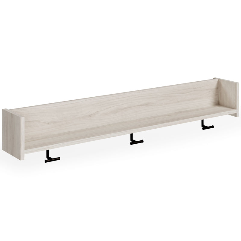 Socalle - Light Natural - Wall Mounted Coat Rack W/shelf.