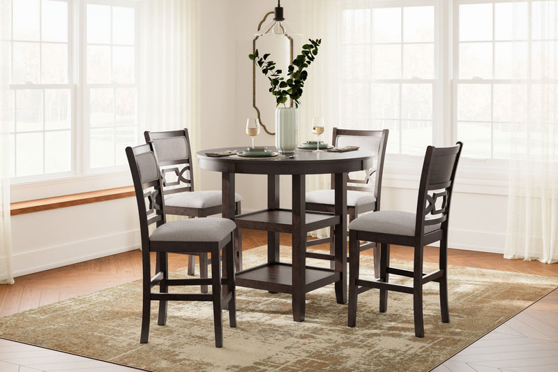 Langwest - Brown - Dining Room Counter Table Set (Set of 5)