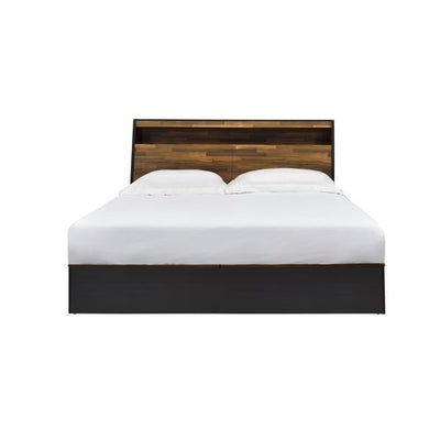 Eos - Queen Bed - Walnut & Black Finish - Grand Furniture GA