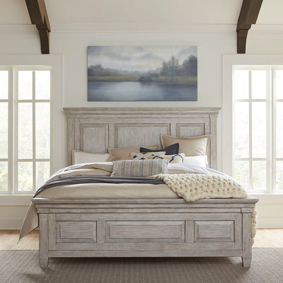 Heartland - 5 Piece Bedroom Set (California King Panel Bed, Dresser & Mirror, Chest, Nightstand) - White