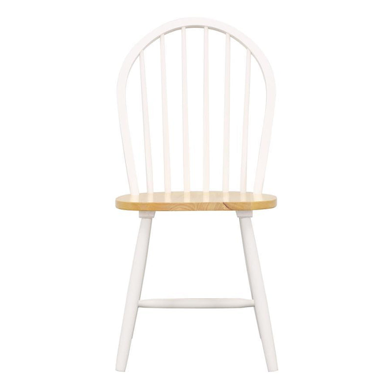 Cinder - Windsor Side Chairs (Set of 4) - Natural Brown and White.