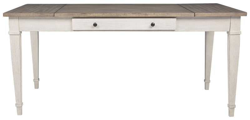 Skempton - White - Rect Drm Table W/Storage.