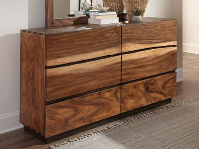 Winslow - 6-Drawer Dresser - Smokey Walnut and Coffee Bean.