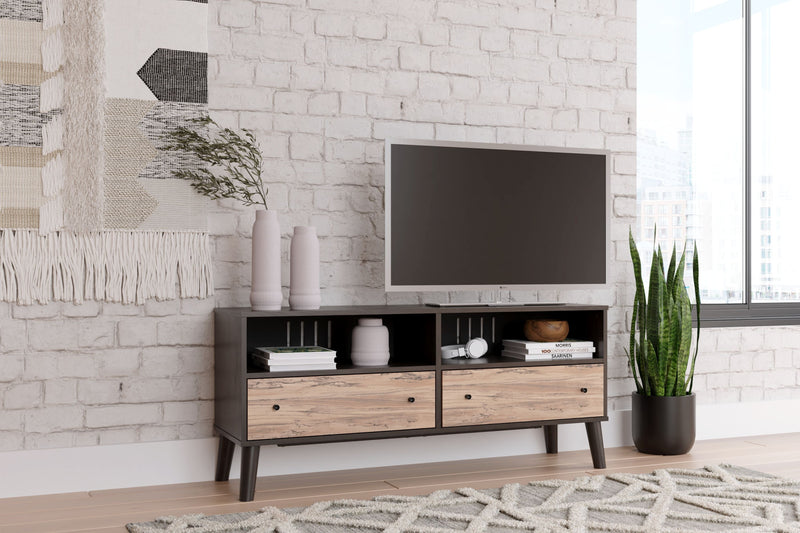 Piperton - Brown / Natural - Medium TV Stand