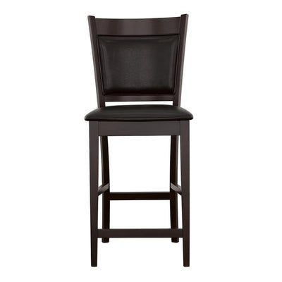 Jaden - Upholstered Counter Height Stools (Set of 2) - Black And Espresso