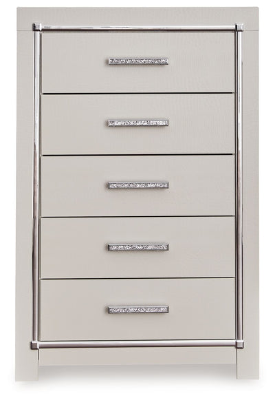 Zyniden - Silver - Five Drawer Chest