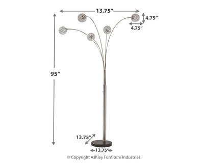 Winter - Silver Finish - Metal Arc Lamp.