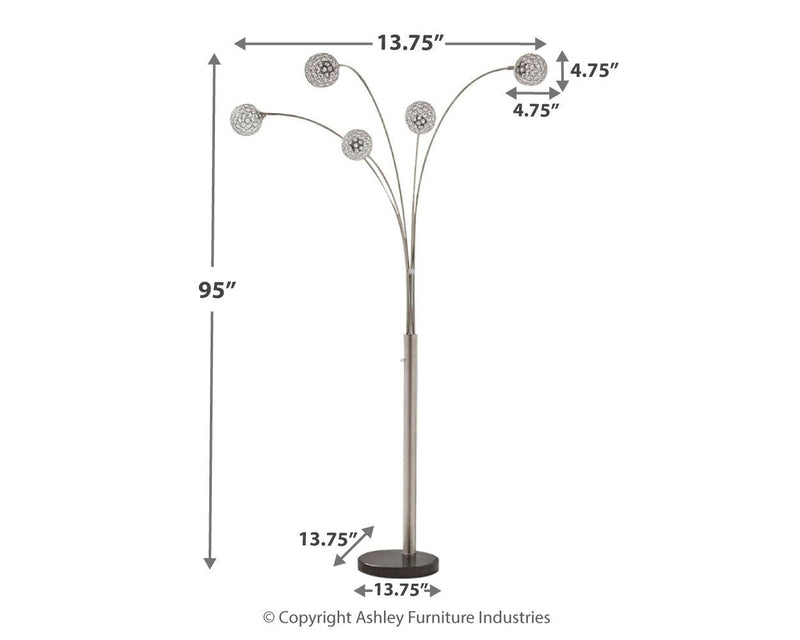 Winter - Silver Finish - Metal Arc Lamp.