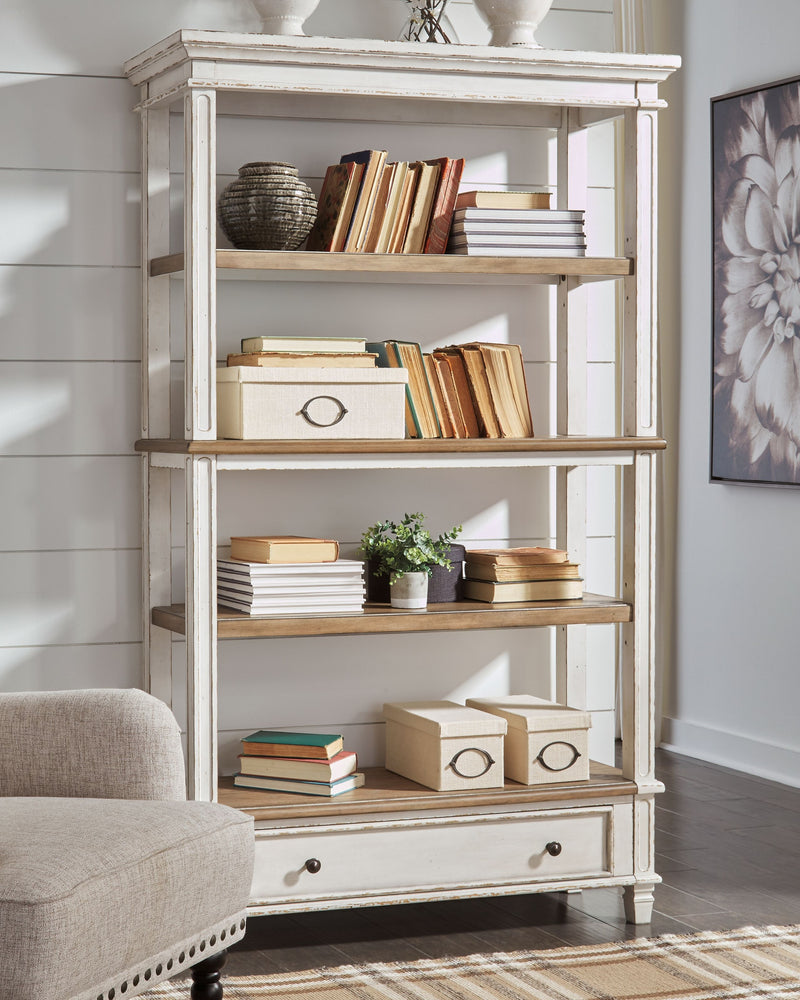 Realyn - Brown / White - Bookcase.