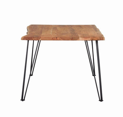 Sherman - Rectangular Dining Table - Natural Acacia and Matte Black.