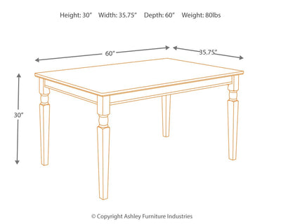 Owingsville - Black / Brown - Rectangular Dining Room Table