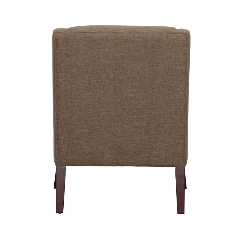 Accent Chair - Warm Latte & Chestnut Brown.