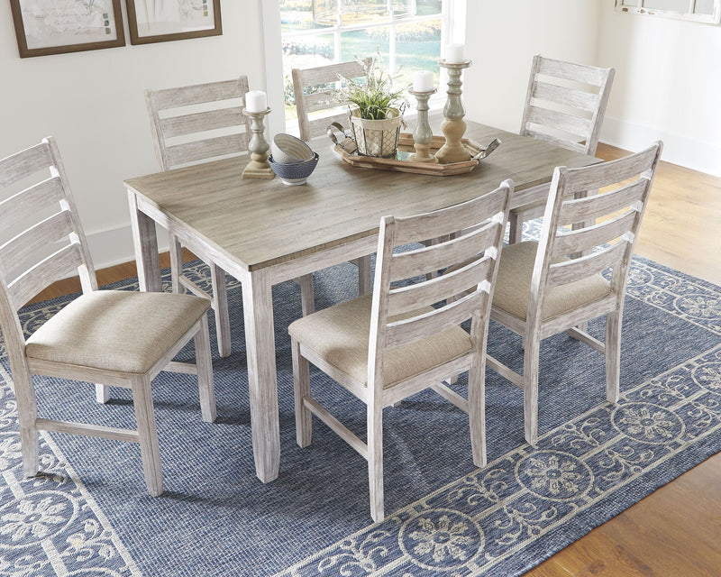 Skempton - White - Dining Room Table Set (Set of 7) - Grand Furniture GA