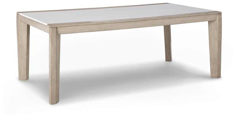 Wendora - Bisque / White - Rectangular Dining Room Table.