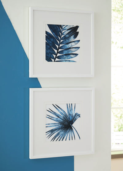 Breelen - Blue / White - Wall Art Set (Set of 2).