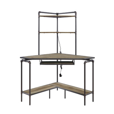 Deliz - Desk - Sand Gray - Grand Furniture GA