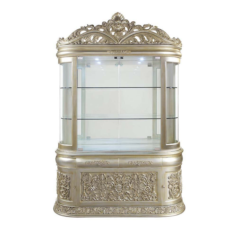 Sorina - Curio - Antique Gold Finish - Grand Furniture GA