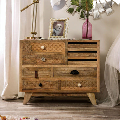 Blanchefleur - 9 Drawers Chest - Weathered Light Natural Tone - Wood - Grand Furniture GA