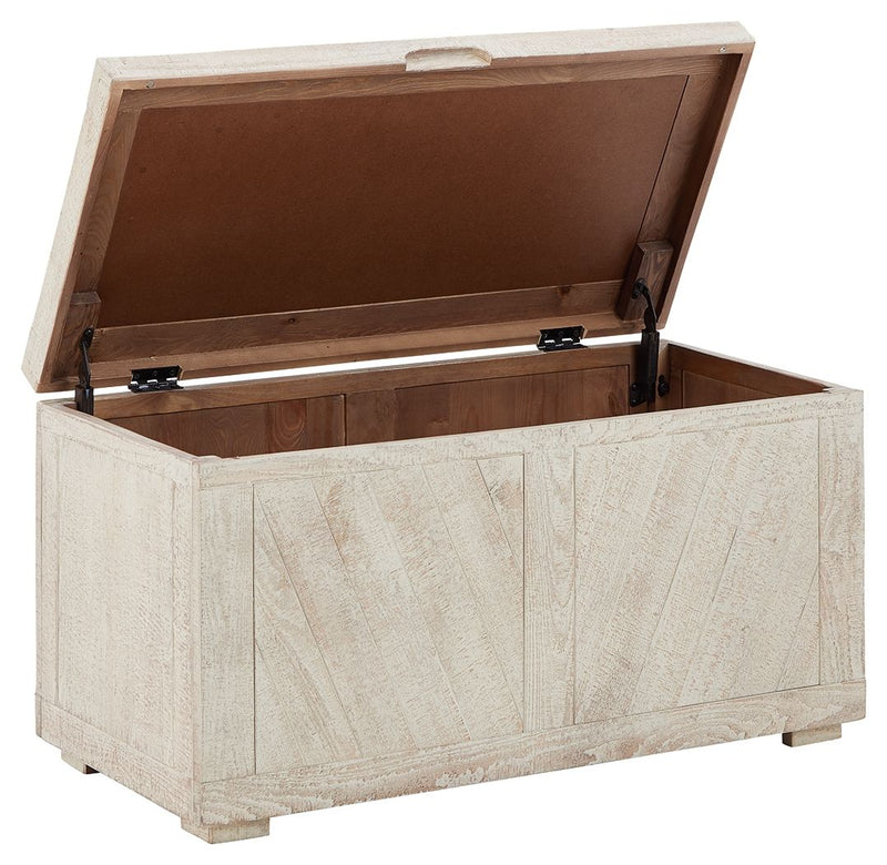 Ryker - Distressed White - Storage Trunk.