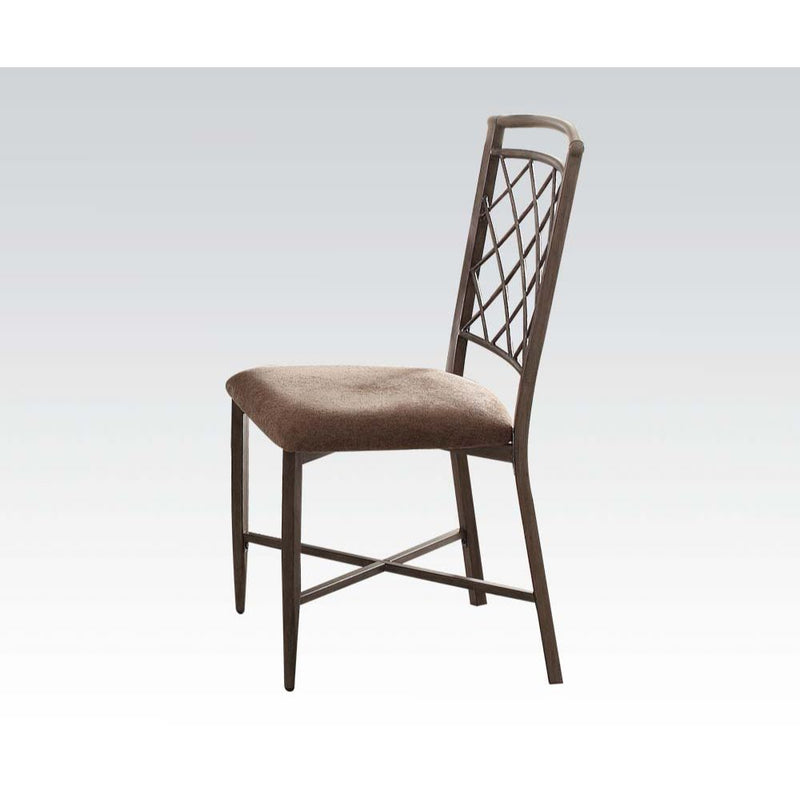 Aldric - Side Chair (Set of 2) - Fabric & Antique - Grand Furniture GA