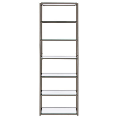 Kate - 6-Shelf Bookcase - Black Nickel