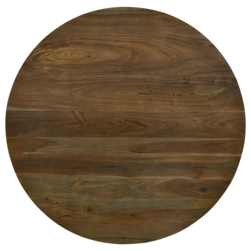 Zack - Round Coffee Table - Smokey Grey and Black.