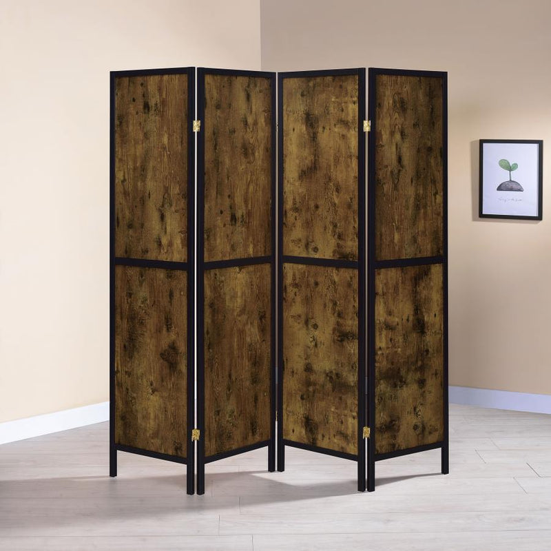 Deepika - 4-panel Solid Design Folding Screen