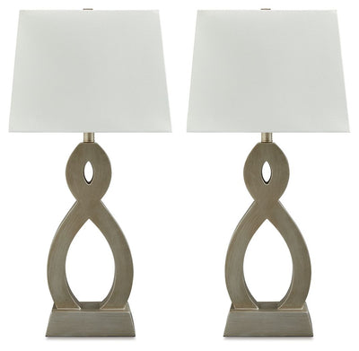 Donancy - Champagne - Poly Table Lamp (Set of 2).